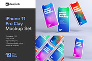 iPhone 11 Pro Clay Mockup Set, an iPhone Mockup by Deeplab (Thumbnail 1 of 25)