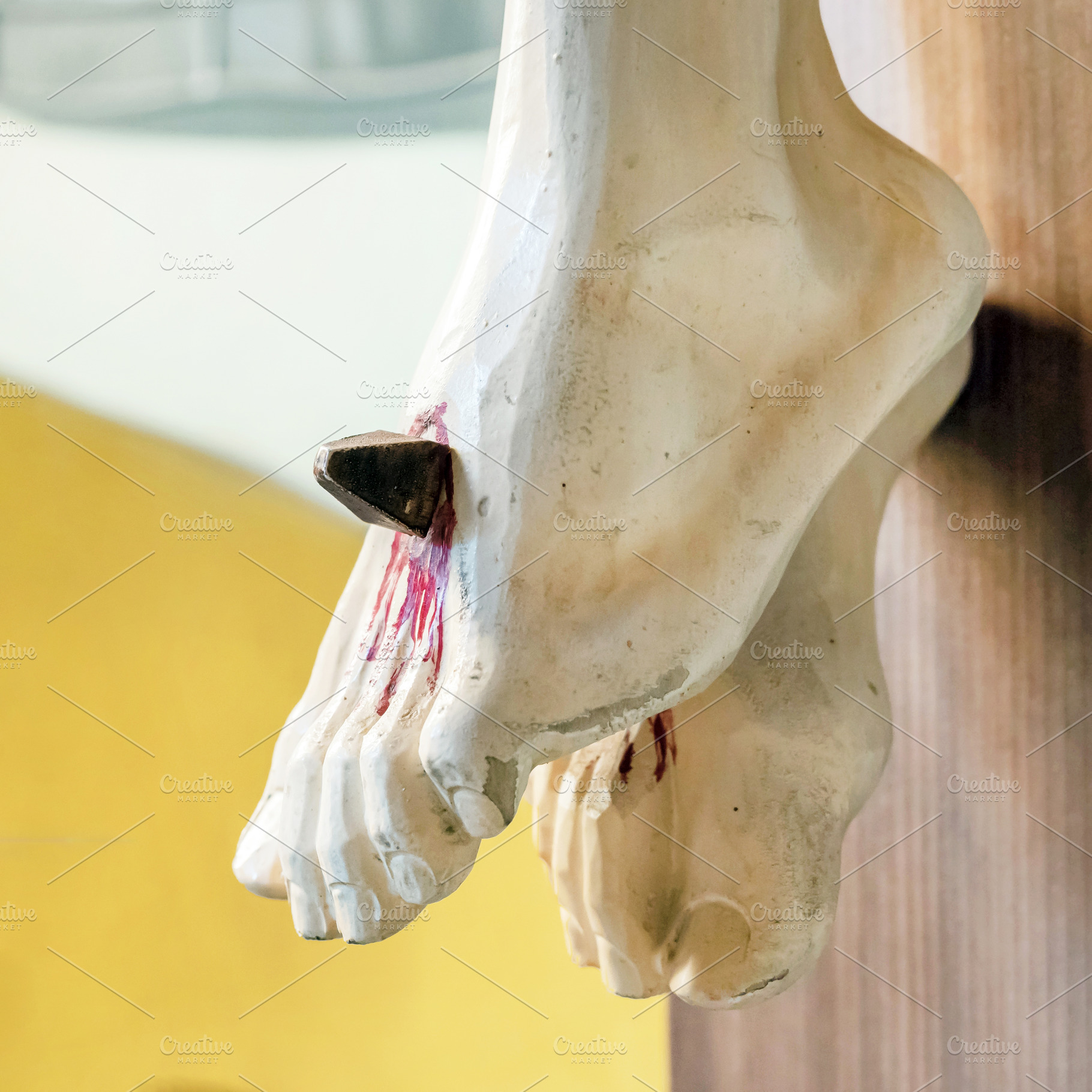 Nailed feet of Jesus, an Abstract Photo by KYNA STUDIO