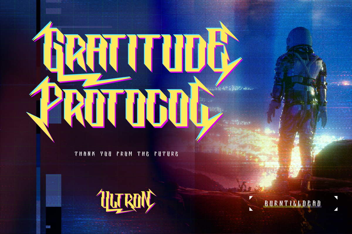 Ultron, a Sans Serif Font by Burntilldead (Photo 12 of 13)