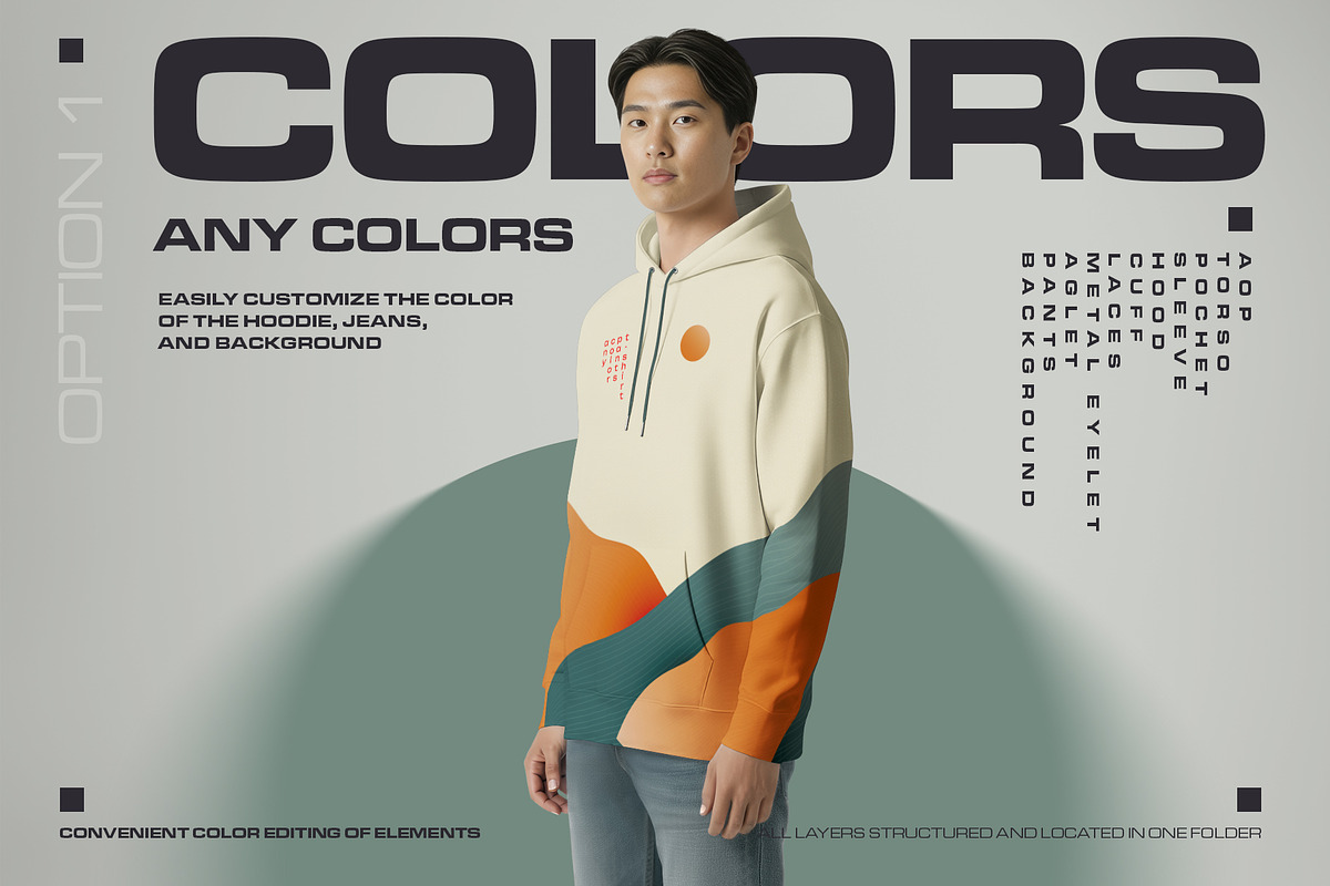 Oversized Hoodie Mockup on Asian Man, a Hoody Mockup by Grow Design Craft Studio (Photo 2 of 7)
