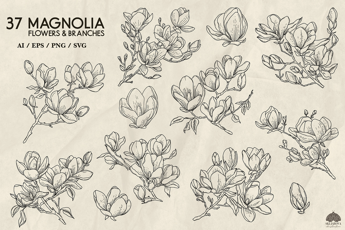 Spring Line Art Bundle 10 in 1, a Decorative Illustration by Skliarova (Photo 9 of 11)