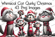 Whimsical Cat, Quirky Christmas, an Illustration by DreamArtGraphic (Thumbnail 1 of 5)