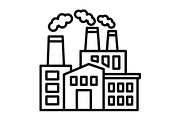 Factory Line Icon, an Outline Icon by Pexelpy (Thumbnail 1 of 2)