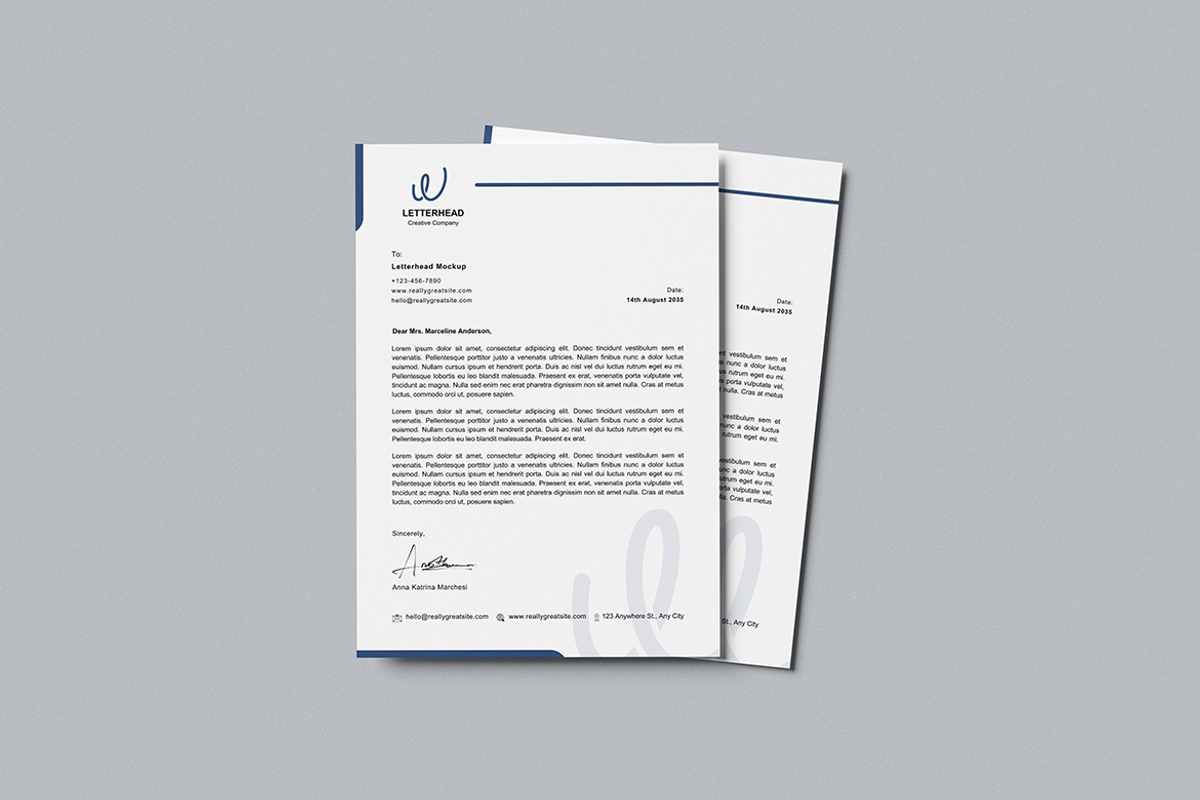 Letterhead Mockup, an Advertising Mockup by xavier_studio (Photo 4 of 5)