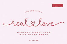 Real Love - Heart Swash Script Font