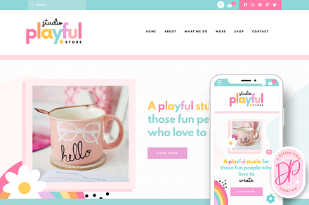 Playful Wix Website Template, a Wix Template by Design Pixie