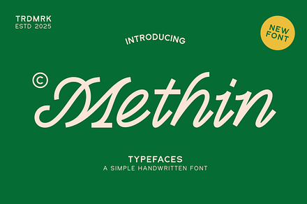 Methin - Handwritten Serif Typeface, a Handwritten Font by MaikoHatta