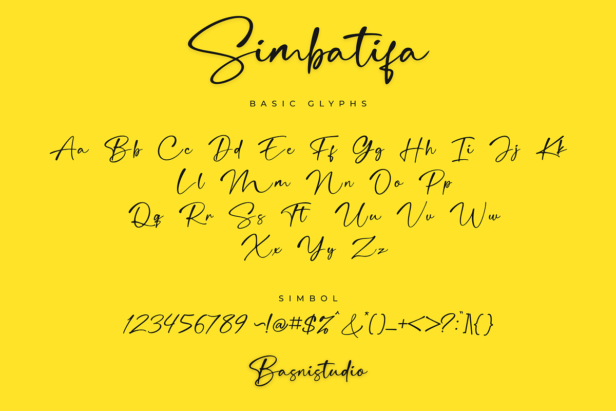 Simbatifa a Handwritten Font, a Handwritten Font by Basnistudio (Photo 10 of 13)