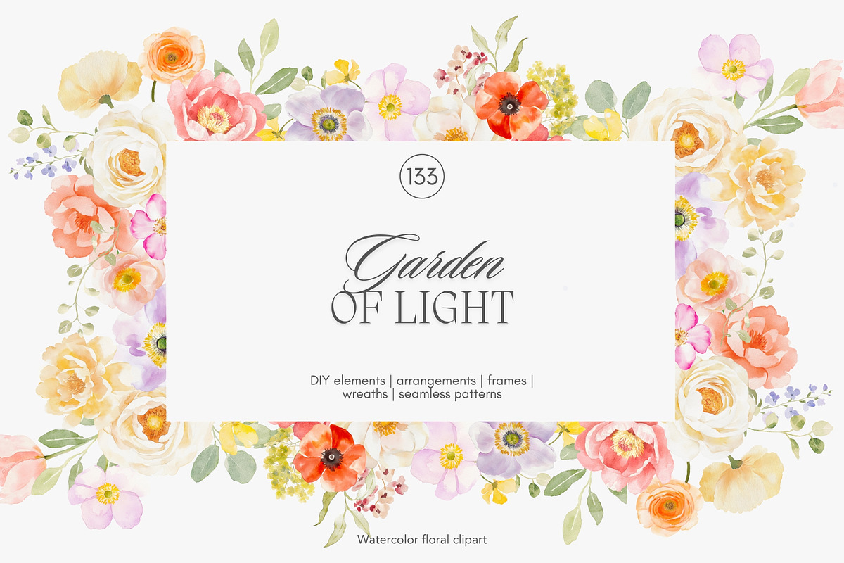 watercolor spring blossoms huge set, a Decorative Illustration by Patishop Art (Photo 11 of 20)