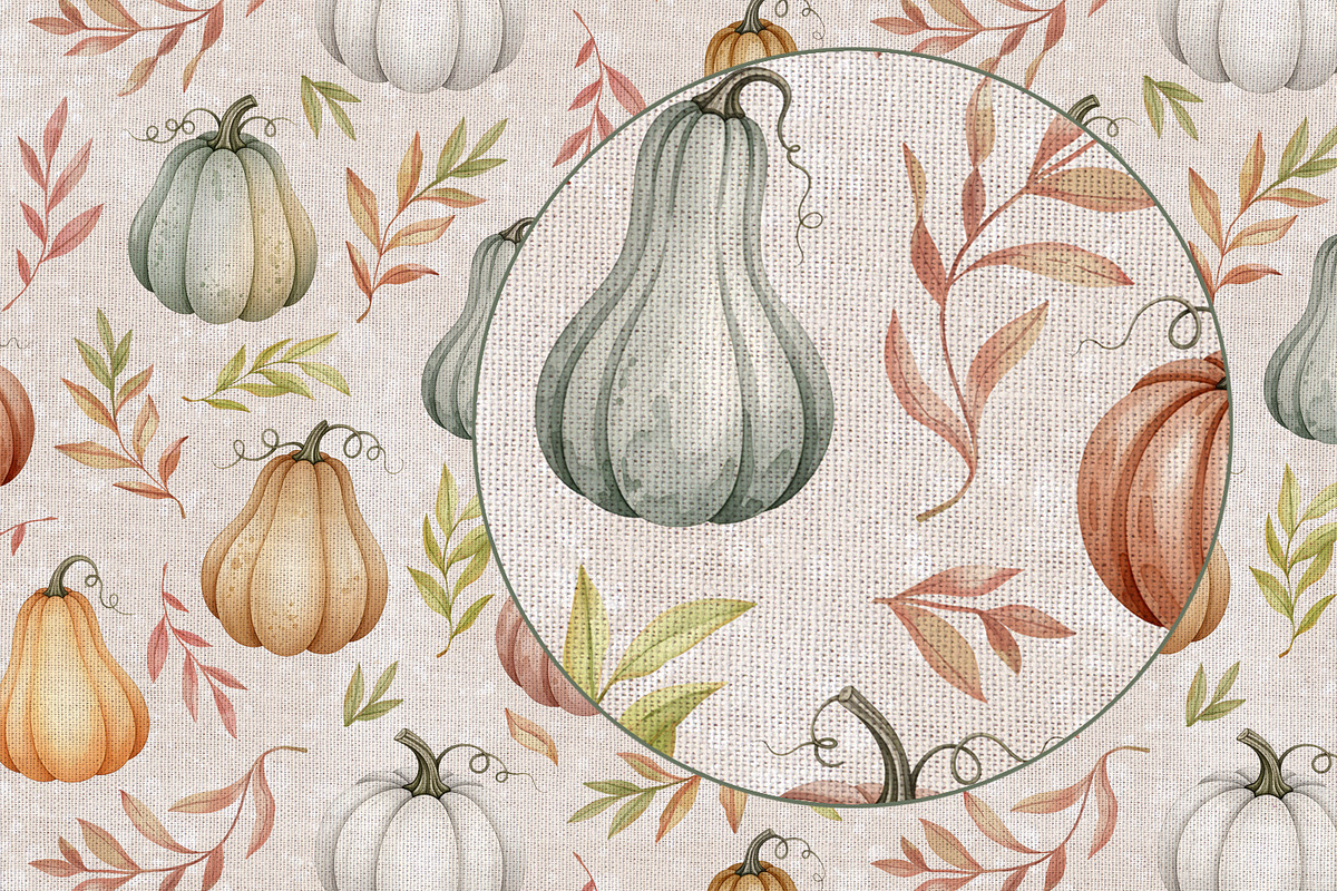 Autumn Pumpkins Seamless Pattern, a Pattern Graphic by Kreeya Art Shop (Photo 12 of 13)