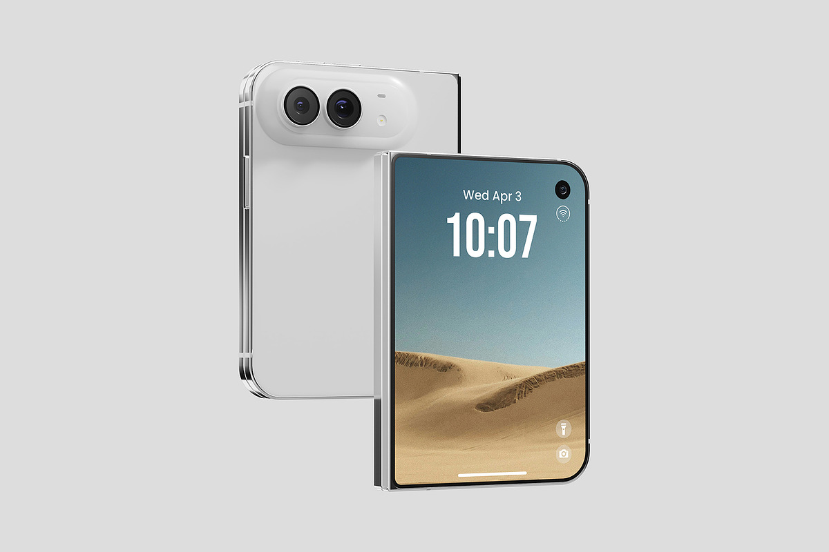 iPhone 18 Duo Mockup, an iPhone Mockup by Graphicbars (Photo 3 of 11)