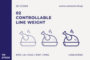 50 Thanksgiving Day Icons, an Outline Icon by vo.stock (Thumbnail 4 of 6)