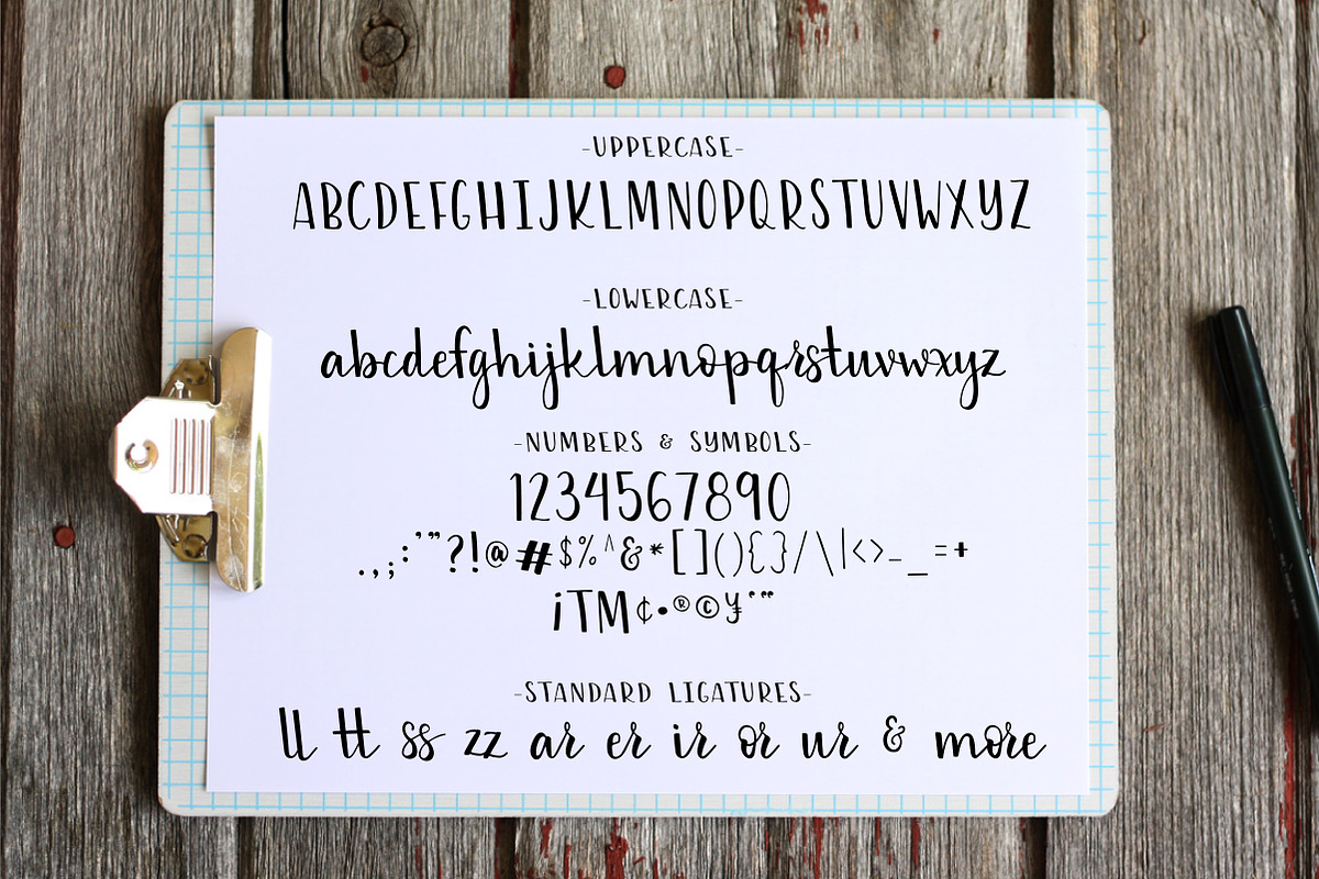 Slightly Sweet Hand Lettered Font preview 3