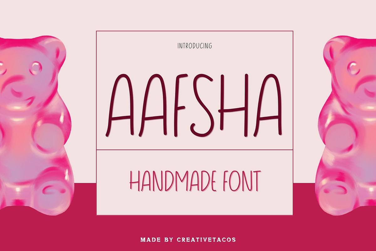 Aafsha - Handwritten Comic Font, a Handwritten Font by Creativetacos (Photo 1 of 6)