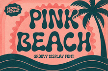 Pink Beach - Groovy Display Font