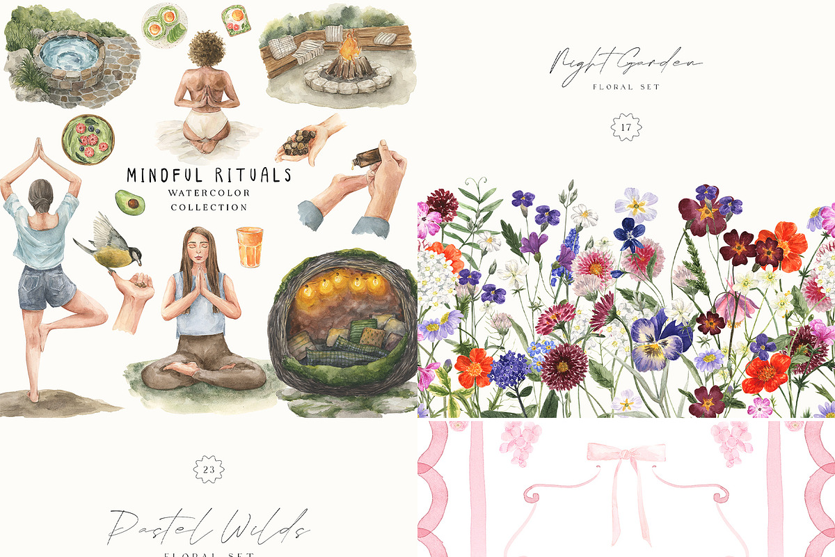 Garden Library 30 in 1 collection, a Seasonal Illustration by LiChu Art (Photo 4 of 5)