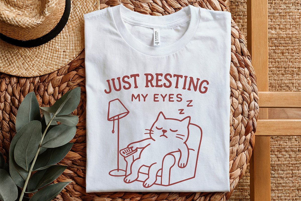 Just Resting My Eyes Cat PNG, Funny, an Illustration by SharpMarketplace (Photo 5 of 9)