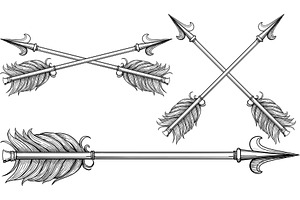 two crossed arrows