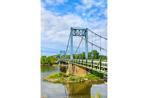 Bridge across the loire at gennes france containing france, loire, and, an Architecture Photo by Leonid Andronov