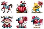Quirky Farm Animals PNG Clipart, a Seasonal Illustration by CreationArt (Thumbnail 4 of 5)