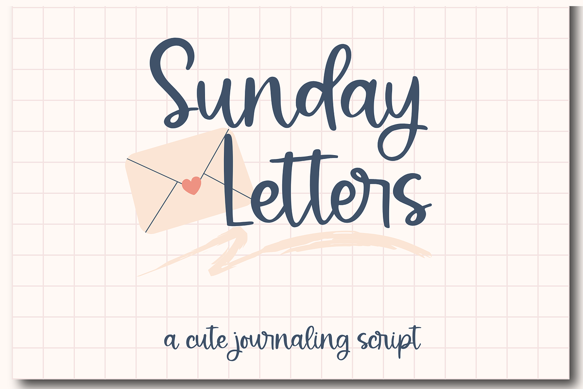 Sunday Letters, Cute Handwriting, a Script Font by Designing Digitals (Photo 1 of 9)
