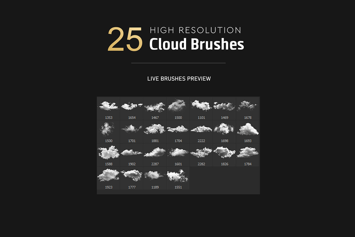 Cloud Photoshop Brushes, a Brush Add-On by Mohamed Saber (Photo 4 of 4)