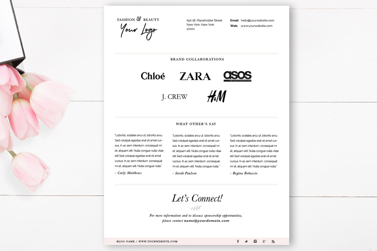 Media Kit Template | 4 Page, a Flyer Template by By Stephanie Design (Photo 5 of 5)