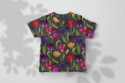Multicolored Tulips Vector Pattern, a Pattern Graphic by MarynaPetrovska (Thumbnail 6 of 13)