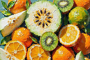 Tropical, Summer Fruit Oil Painting, a Food Illustration by PLUM&FIGS (Thumbnail 14 of 22)