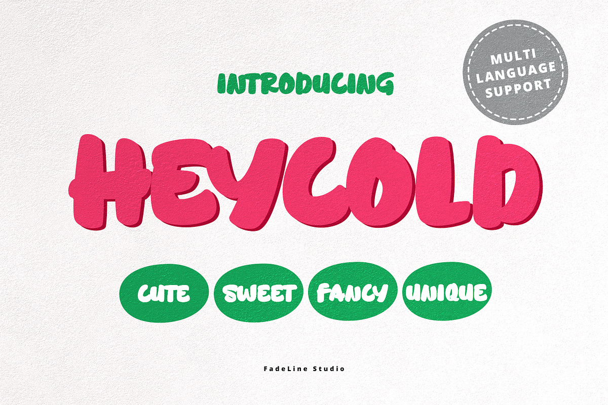 HEYCOLD CUTE FONT, a Sans Serif Font by FadeLine Studio (Photo 13 of 13)