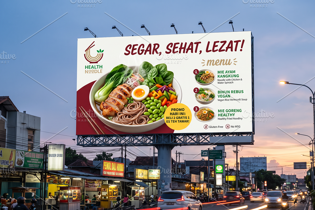 Organic Noodle Logo, a Branding & Logo Template by Atlantis X Nurman Arbai (Photo 2 of 4)