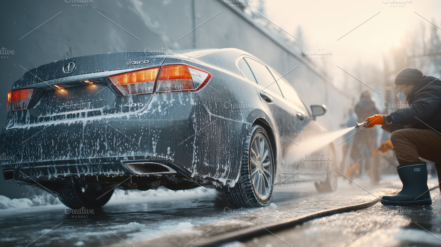 Lexus Car Wash Winter Foam Cleaning, a Photo by Pixeness Studio