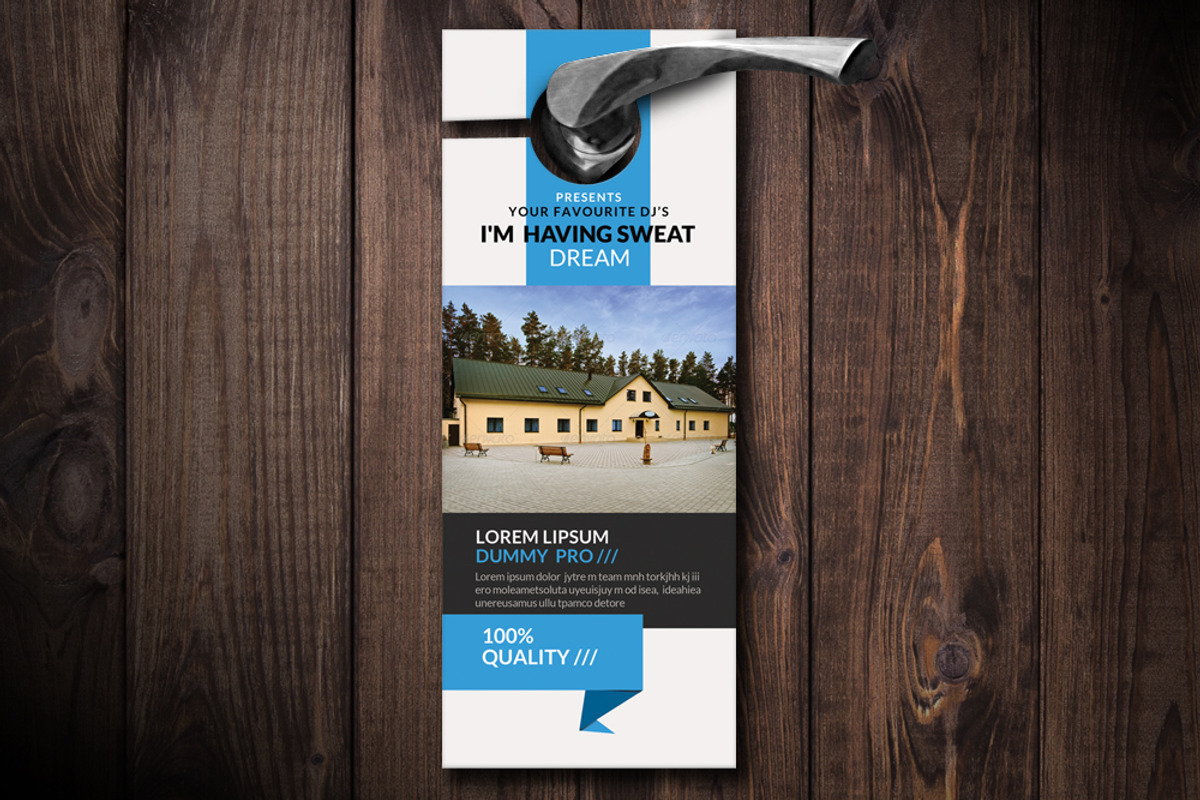 Real Estate Door Hanger Template, a Stationery Template by Psd Templates (Photo 1 of 2)