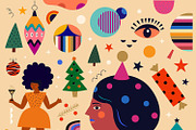 BEST CHRISTMAS BUNDLE 16 PRODUCTS, an Animal Illustration by MoleskoStudio (Thumbnail 6 of 56)