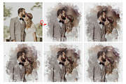 Dreamy Couple Watercolors Effect, an Action Add-On by MRI STUDIO (Thumbnail 3 of 21)