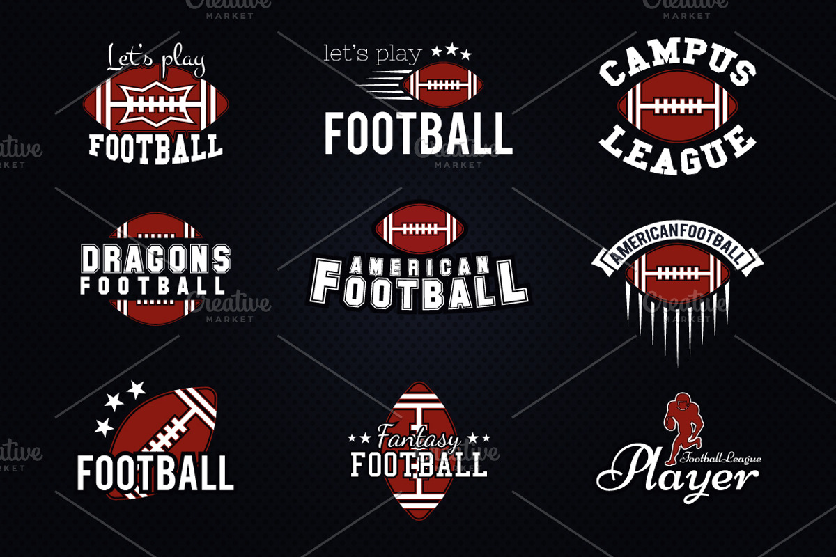 American Football Logo Badges Bundle, a Branding & Logo Template by JeksonGraphics (Photo 6 of 12)