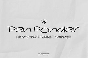 Pen Ponder | Handwritten Font