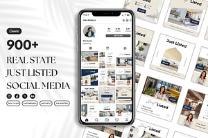 900+ Real Estate Just Listed Canva