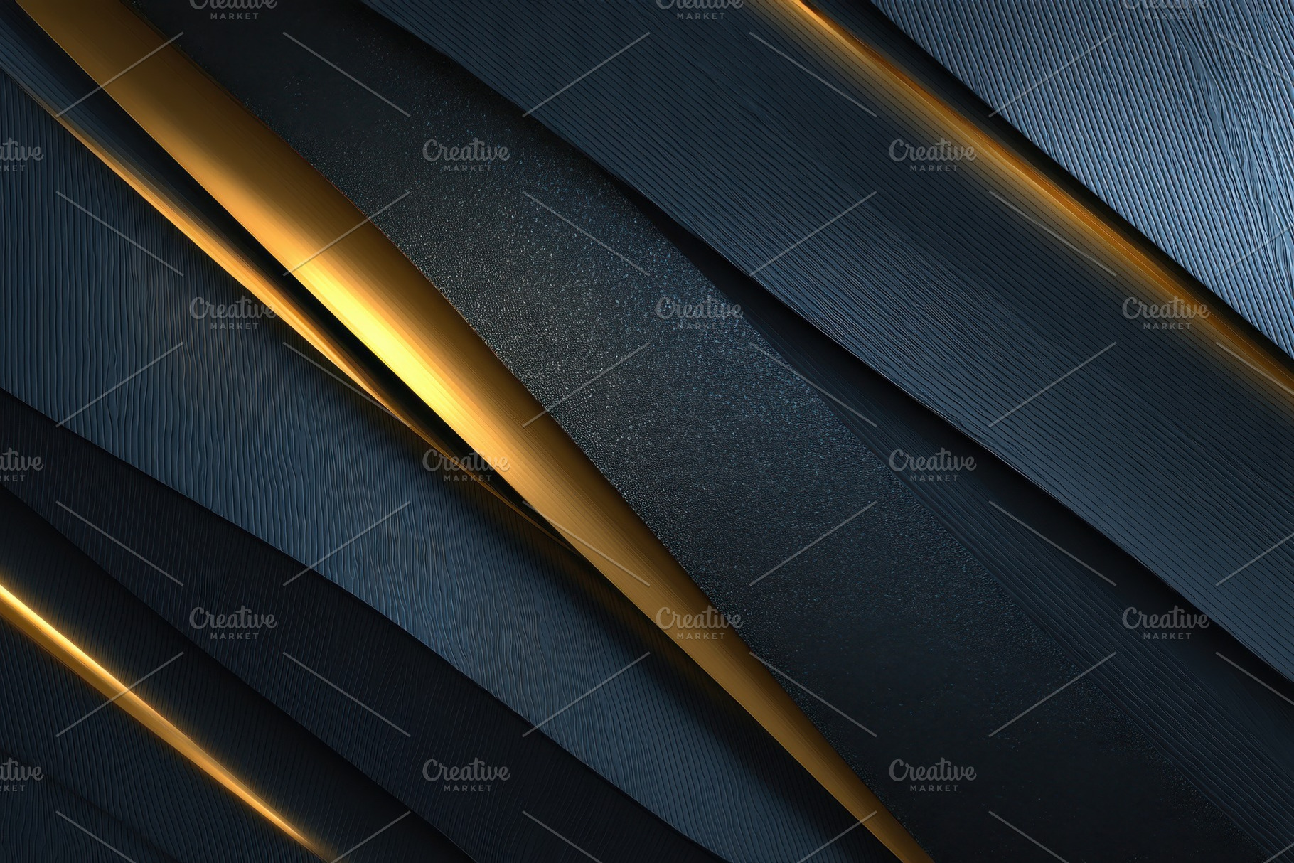 Abstract Dark Blue Gold Diagonal Lin, a Photo by Pixeness Studio