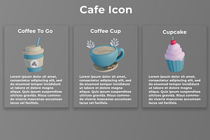 3D Cafe Icon