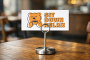 Restaurant Table Card Stand Mockup, an Advertising Mockup by Designer Dude (Thumbnail 1 of 2)