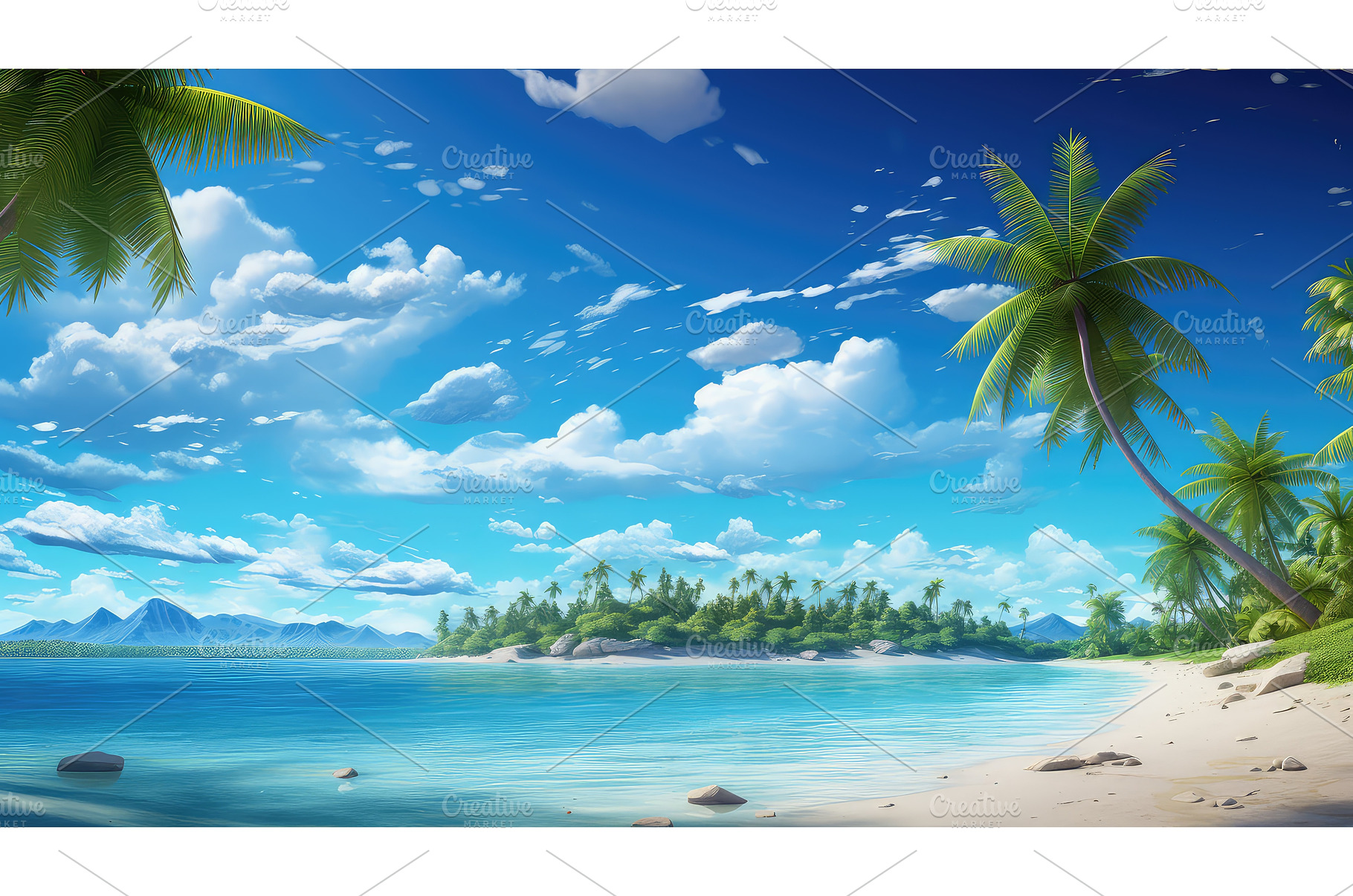 marine coral island atoll ai, a Background Photo by pikepicture