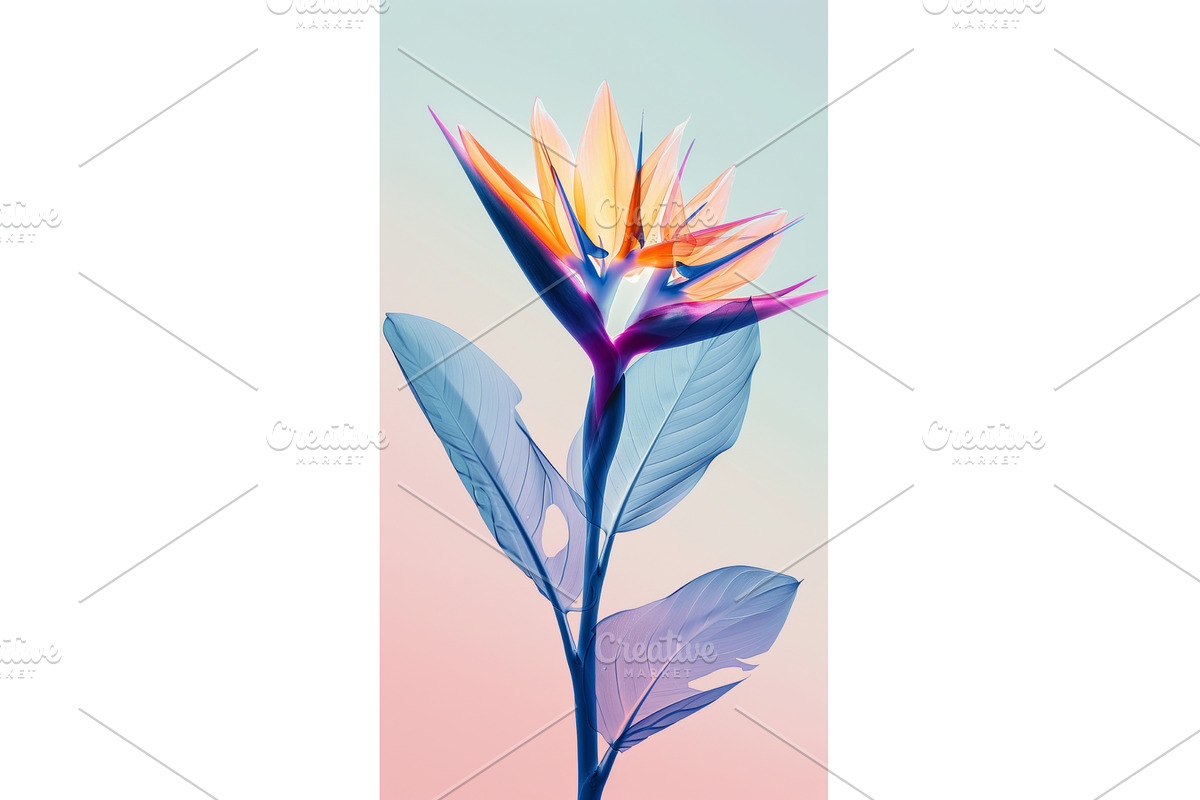Vibrant Transparent Bird of Paradise, an Illustration by tilialucida
