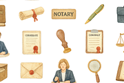 Vintage Notary Public Legal Set, an Object Graphic by RT Studio (Thumbnail 4 of 4)