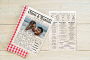 Newspaper Wedding Program invitation, a Flyer Template by iloveTemplate (Thumbnail 1 of 2)