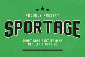 Sportage | retro sporty font, a Sans Serif Font by Almeera Std