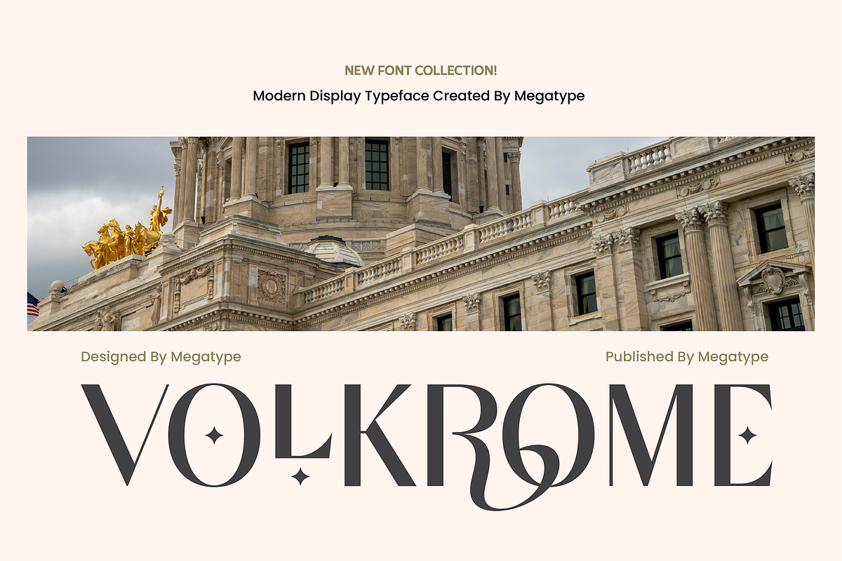 Volkrome, a Sans Serif Font by Megatype (Photo 1 of 18)