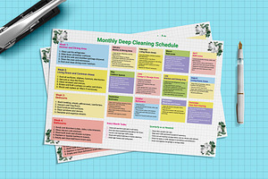 Monthly Deep Cleaning Schedule