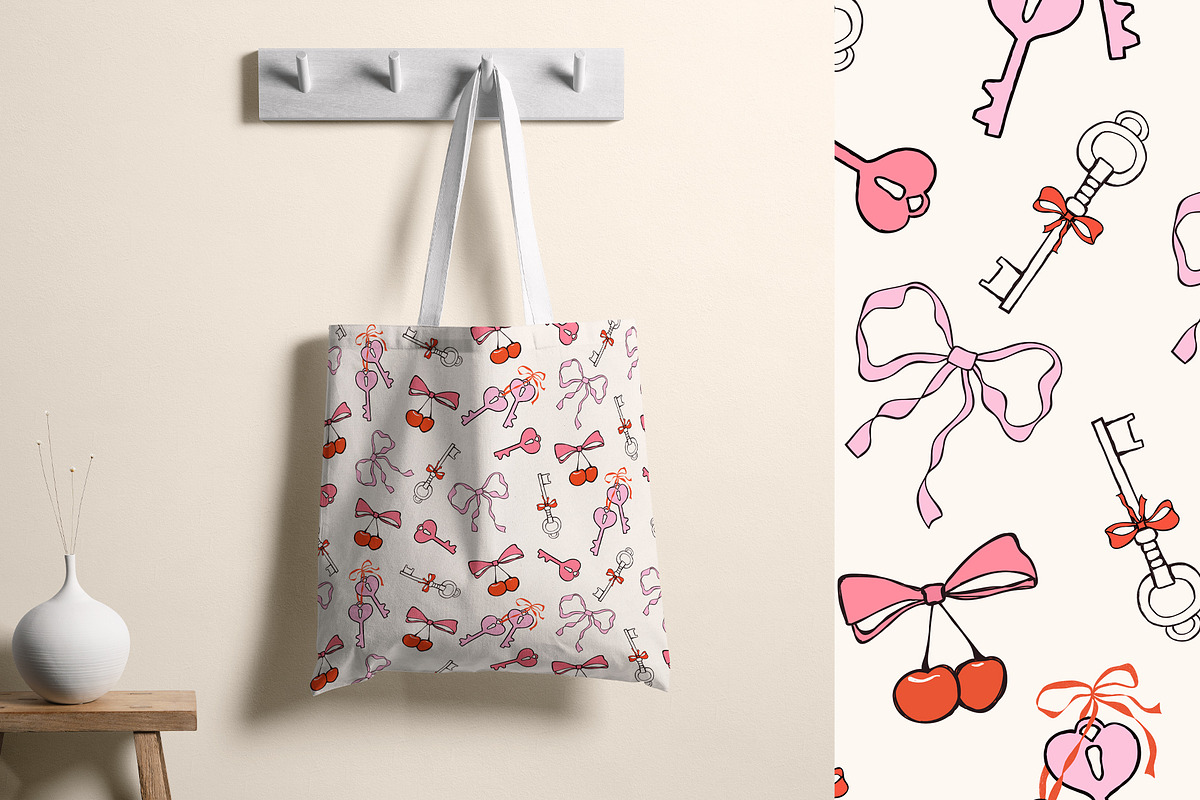 Whimsical Valentine Seamless Pattern, a Pattern Graphic by Groovy Arts (Photo 5 of 5)