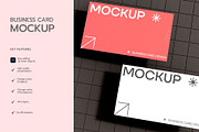 Top View Business Card Mockup, a Product Mockup by graphypix (Thumbnail 2 of 4)